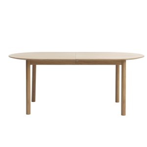 Gallina matbord, m. 2 extra skivor - naturlig ekfaner och lamellek (100x190-280)