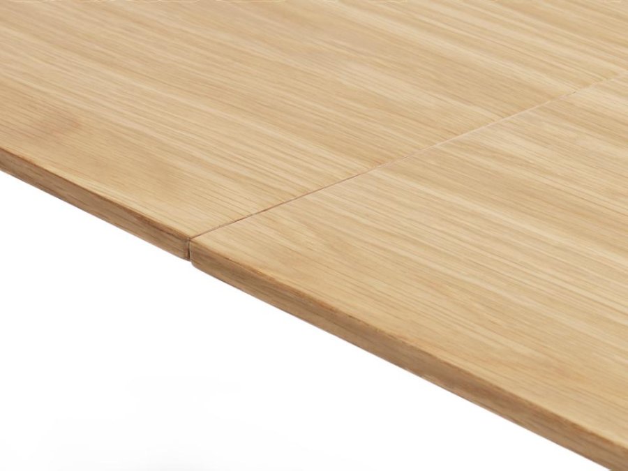 Gallina spisebord, med 2 tilleggsplater - naturlig eikefiner og lamelleik (100x190-280)