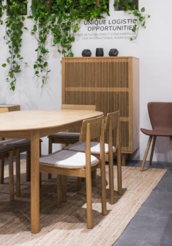 Gallina spisebord, med 2 tilleggsplater - naturlig eikefiner og lamelleik (100x190-280)