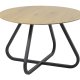 Cesura Esstisch, rund – Melamin aus natürlicher Eiche und schwarzes Metall (120)