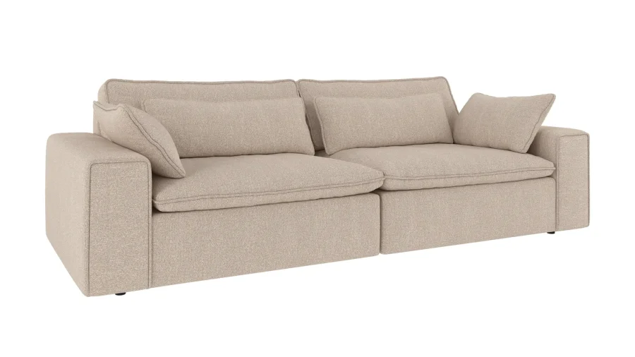 ROWICO Rawlins soffa 3-sits Maxi ljusbeige tyg Sandra #903 (c2)