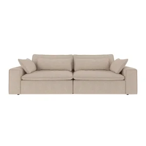 ROWICO Rawlins soffa 3-sits Maxi ljusbeige tyg Sandra #903 (c2)