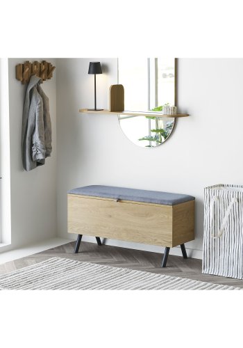 HOUSE NORDIC�Argos vasket�jskurv, m. hank - beige/sort polyester/bomuld