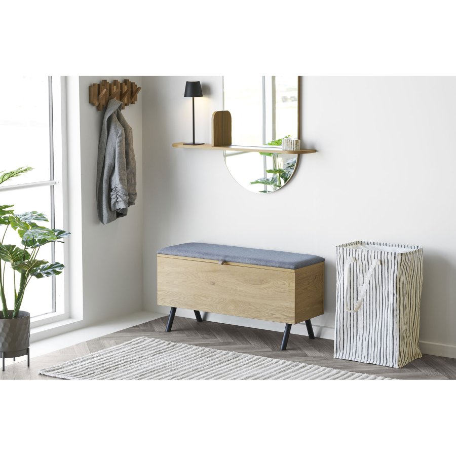 HOUSE NORDIC�Argos vasket�jskurv, m. hank - beige/sort polyester/bomuld