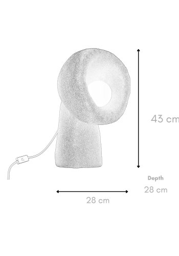 LUMI Wabi Sabi Echo - hvid bordlampe