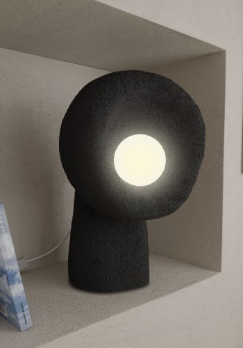 LUMI Wabi Sabi Echo bordlampe - sort polymerkomposit