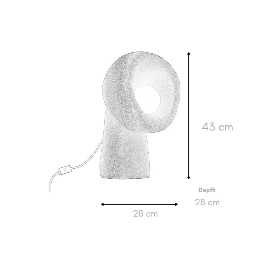 LUMI Wabi Sabi Echo - Sort bordlampe