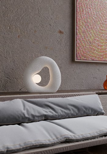 LUMI Wabi Sabi Pond - hvid bordlampe