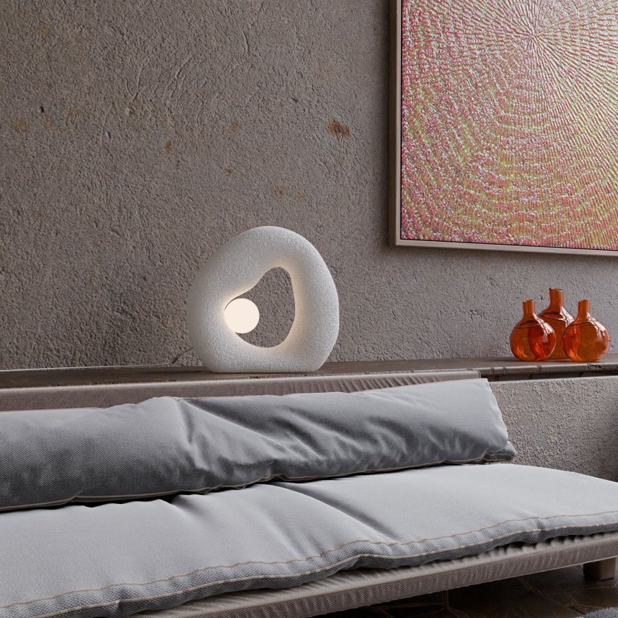 LUMI Wabi Sabi Pond - hvid bordlampe