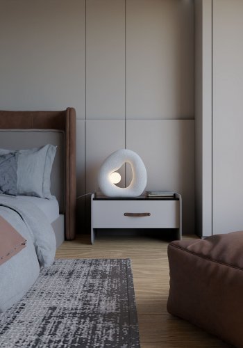 LUMI Wabi Sabi Pond - hvid bordlampe