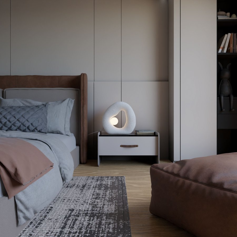 LUMI Wabi Sabi Pond - hvid bordlampe