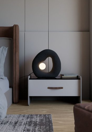 LUMI Wabi Sabi Pond bordlampe - sort polymerkomposit