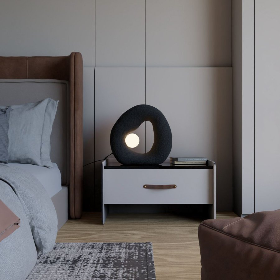 LUMI Wabi Sabi Pond - sort bordlampe