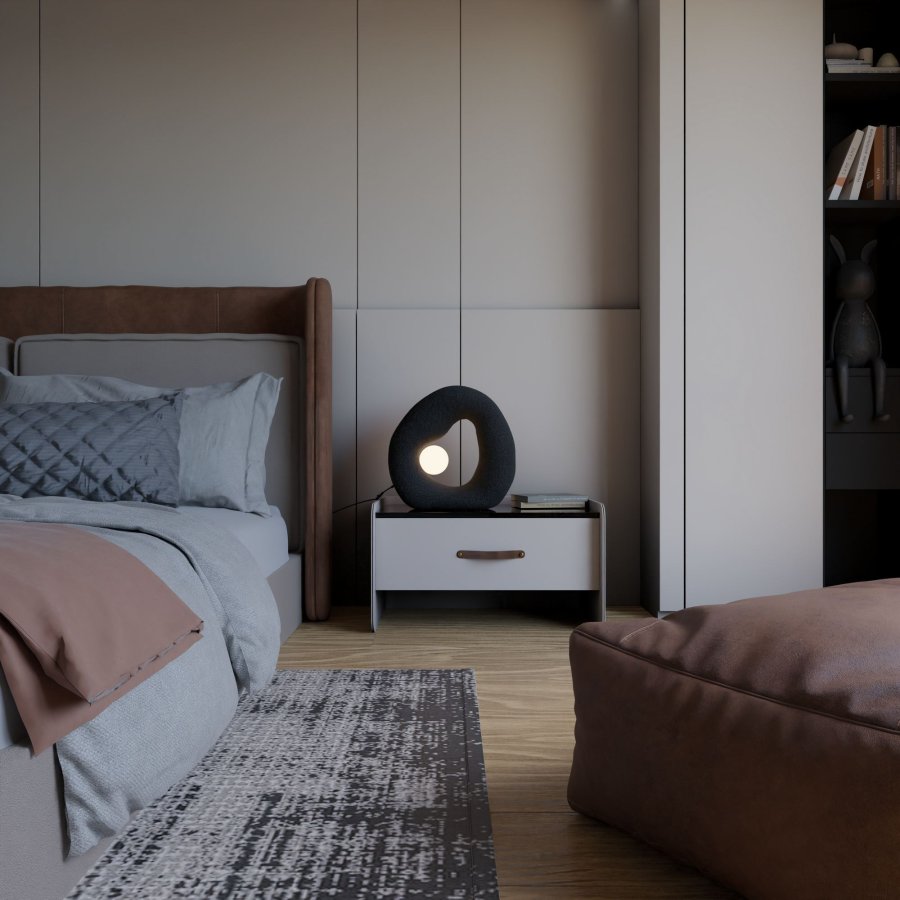 LUMI Wabi Sabi Pond - sort bordlampe