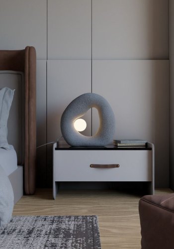 LUMI Wabi Sabi Pond bordlampe - betongr polymerkomposit