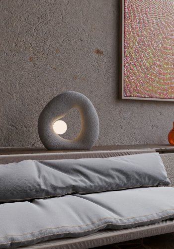 LUMI Wabi Sabi Pond - Betongr bordlampe