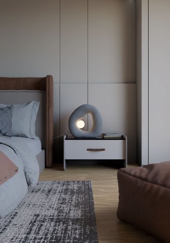 LUMI Wabi Sabi Pond - Betongr bordlampe