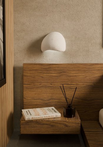 LUMI Wabi Sabi Arcus vglampe - hvid polymerkomposit (st af 2)