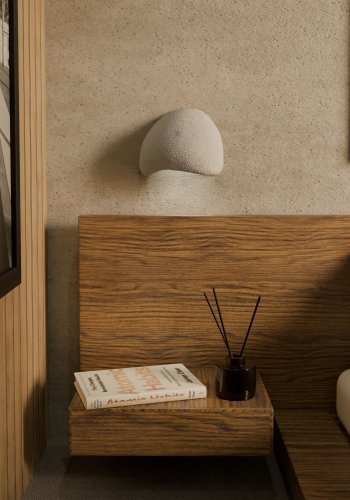 LUMI Wabi Sabi Arcus vglampe - betongr polymerkomposit (st af 2)