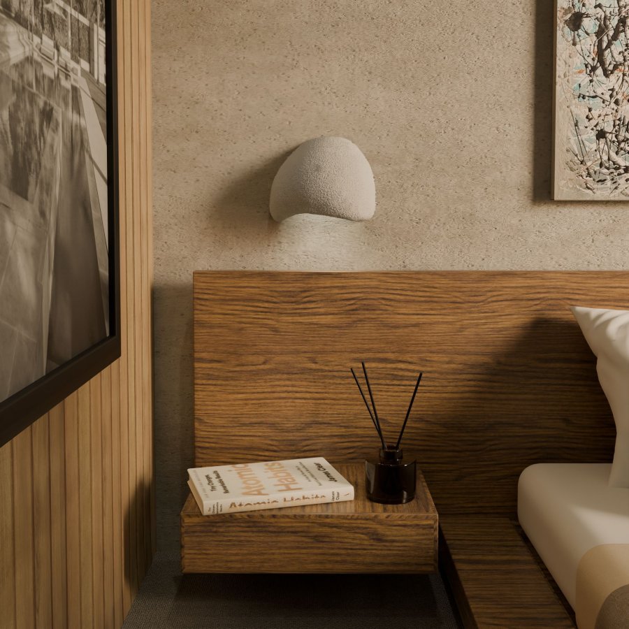 LUMI Wabi Sabi Arcus - Betongrt vglampest (2 stk.)