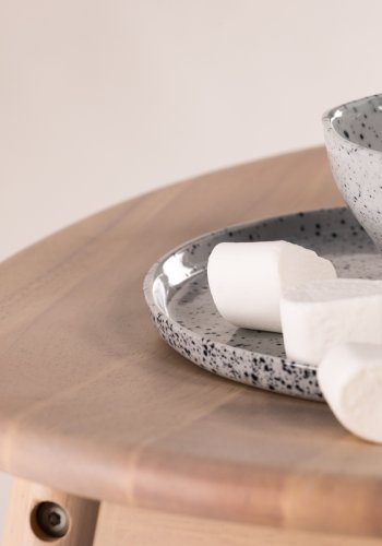 VIND KOLLEKSJON Orust barstol, med fotsttte - hvitkalket gummitre