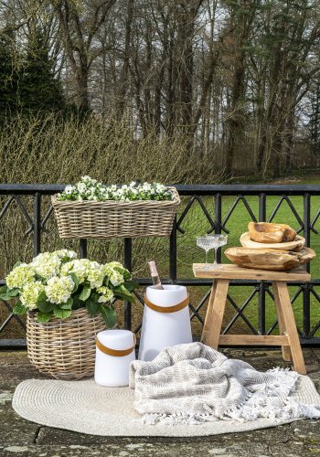 HOUSE NORDIC Pulo Basket - Kurv, kubu rotting, naturlig sett med 2