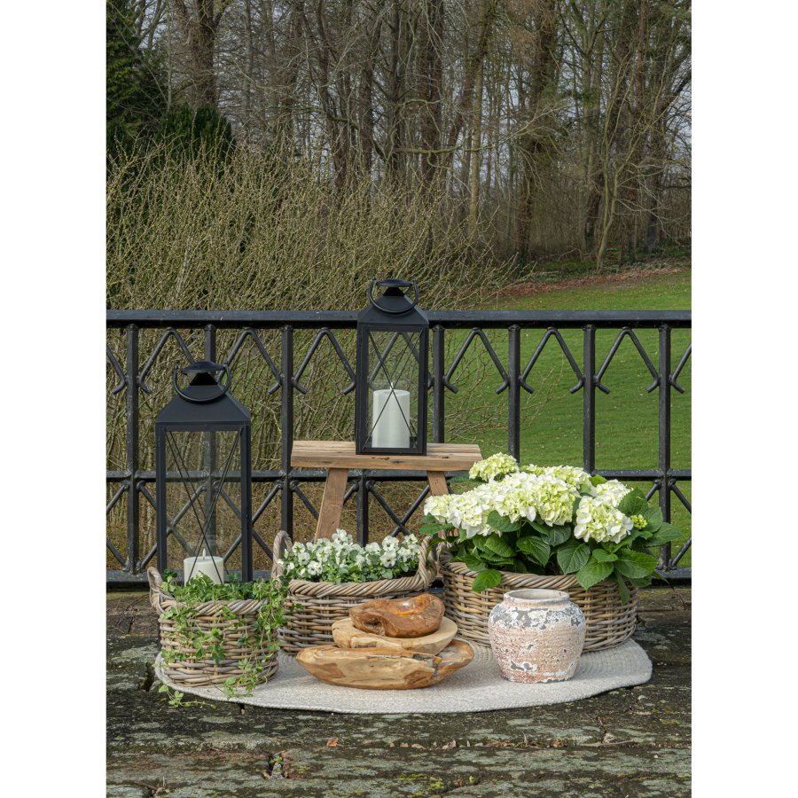 HOUSE NORDIC Kuta-kurv - Kurv, kubu-rotting, naturlig<br>sett med 3