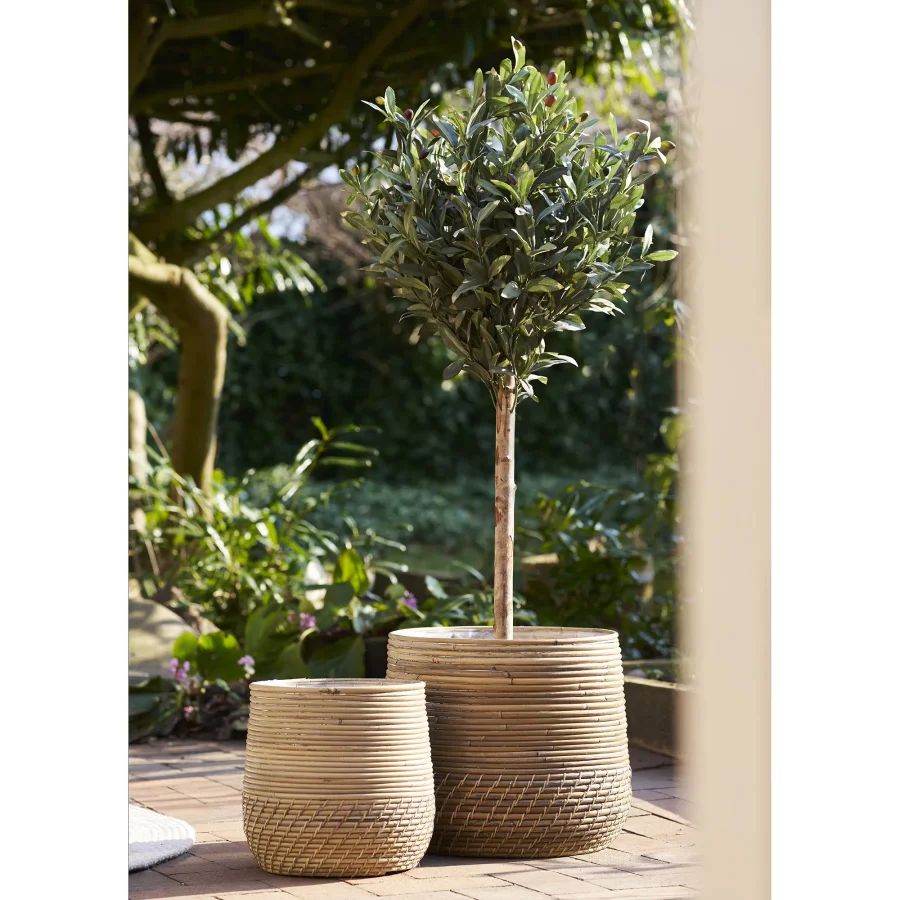 HOUSE NORDIC Moro-kurv - Kurv, kubu-rotting, naturlig<br>sett med 2