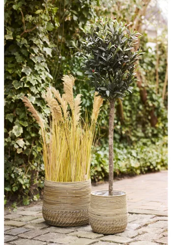 HOUSE NORDIC Moro-kurv - Kurv, kubu-rotting, naturlig<br>sett med 2