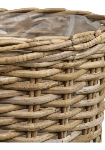 HOUSE NORDIC Kalak Basket - Kurv, kubu rotting, naturlig<br>sett med 2