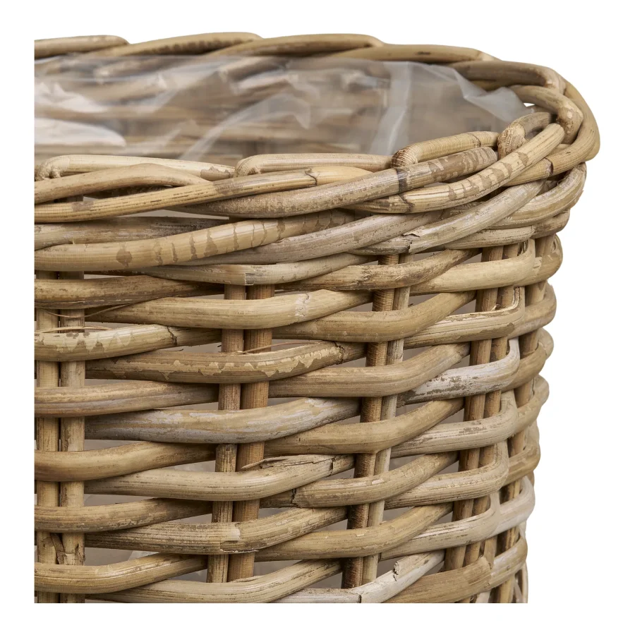 HOUSE NORDIC Kalak Basket - Kurv, kubu rotting, naturlig<br>sett med 2