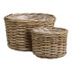 HOUSE NORDIC Kalak Basket - Kurv, kubu rotting, naturlig<br>sett med 2