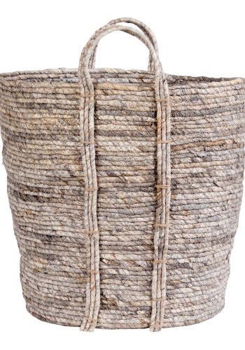 HOUSE NORDIC rund Udine kurv - grtt stoff (41)