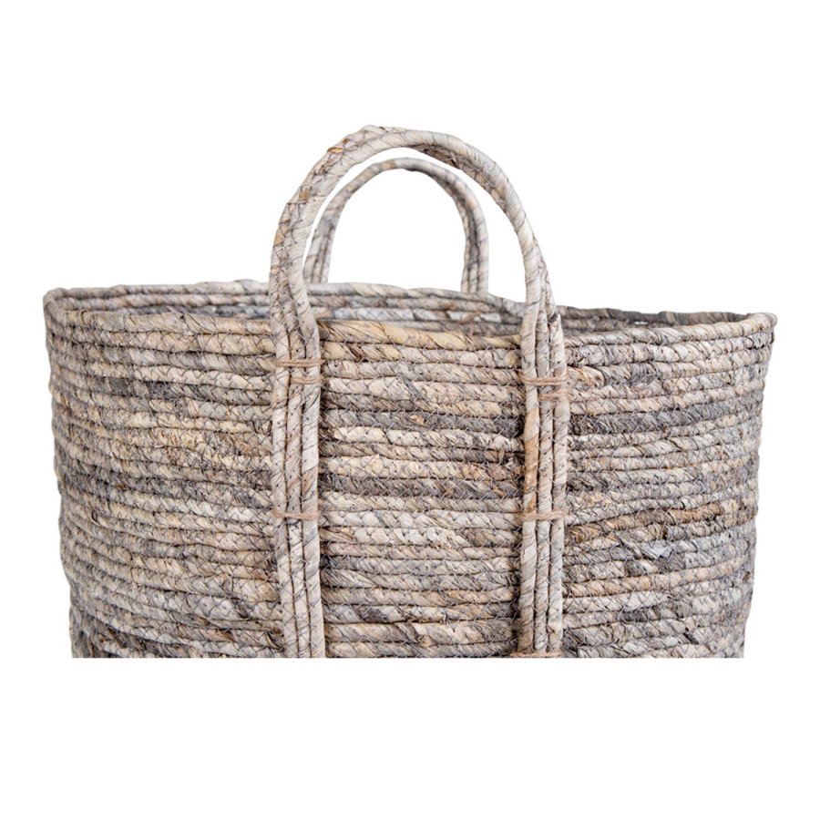 HOUSE NORDIC rund Udine kurv - grtt stoff (41)