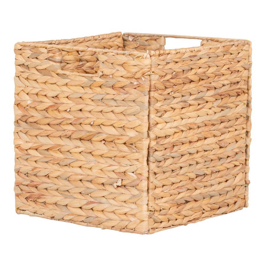 HOUSE NORDIC Passo Basket - Kurv, sammenleggbar, vannhyasint, natur, 30x30x30 cm