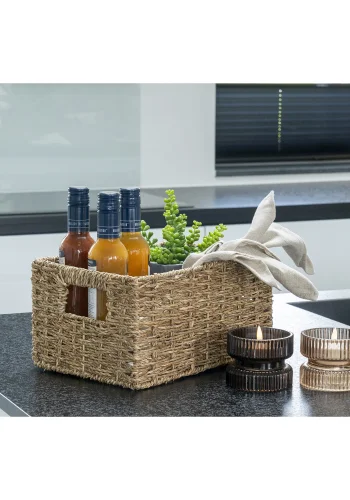 Sjgresskurv, naturlig, rektangulr, sett med 2