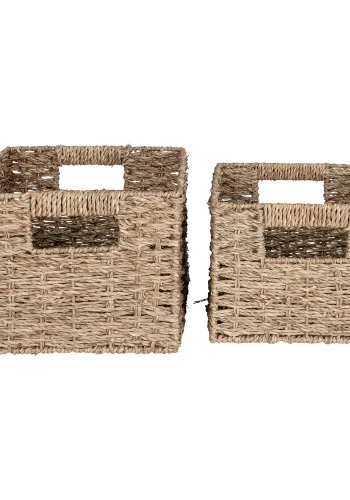 Sjgresskurv, naturlig, rektangulr, sett med 2