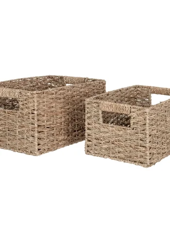 Sjgresskurv, naturlig, rektangulr, sett med 2