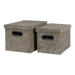 Bokse i fljl, m. lg, olivengrn, rektangulre, st af 2