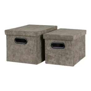 Bokse i fljl, m. lg, olivengrn, rektangulre, st af 2