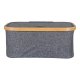 HOUSE NORDIC Noto-kurv - Kurv, bambus/stoff, mrkegr, 38x26x16 cm
