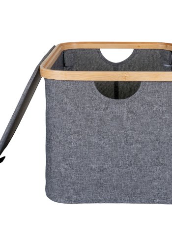 HOUSE NORDIC Noto-kurv - Kurv, bambus/stoff, mrkegr, 30x45x25 cm