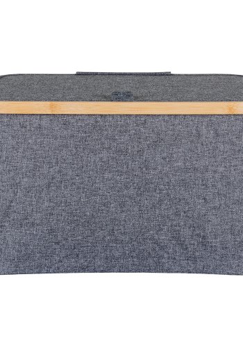 HOUSE NORDIC Noto-kurv - Kurv, bambus/stoff, mrkegr, 30x45x25 cm