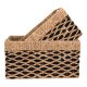 HOUSE NORDIC Salar Basket - Kurv, sjgress, svart/naturfarget, sett med 2