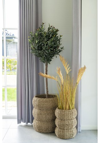 HOUSE NORDIC Sarbas-kurv - Kurv, sjgress, natur, sett med 2