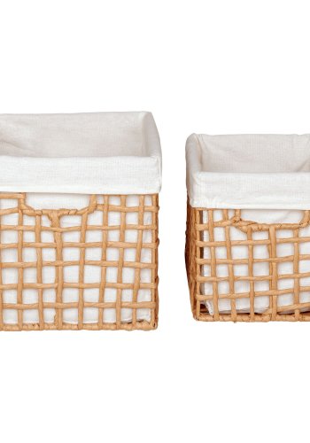 HOUSE NORDIC Kurv, papir, natur, sett med 2