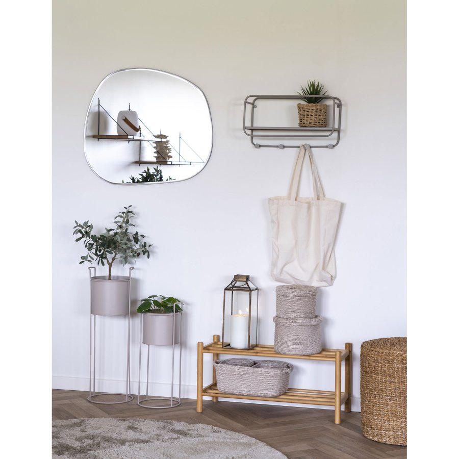 HOUSE NORDIC Kurv, bomull, beige, sett med 3 stk