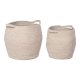 HOUSE NORDIC Kurv, bomull, beige, sett med 2