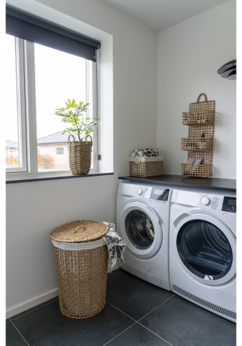 HOUSE NORDIC Skittentyskurv, papir, lysebrun/hvit, 42x56 cm