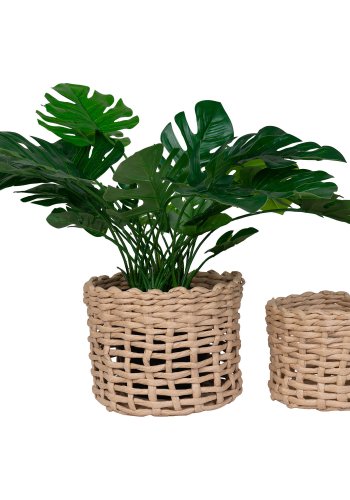 HOUSE NORDIC Kurv, papir, lysebrun, sett med 2